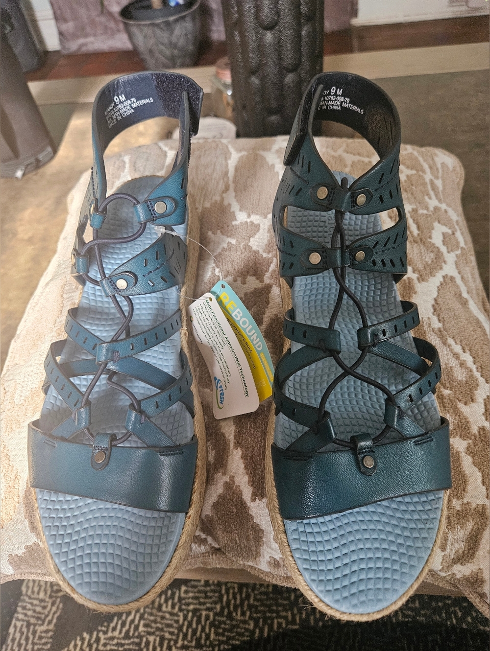 New Baretraps Blue Strappy Gladiator Sandals